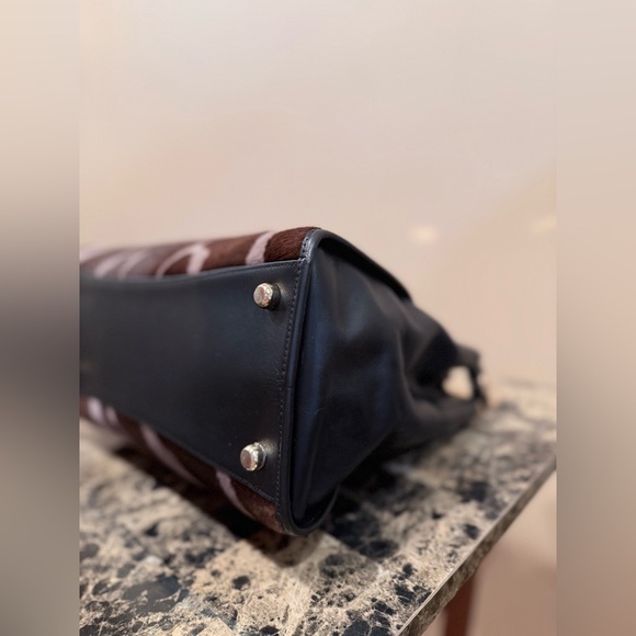 Coach Gramercy Satchel in Zebra-Print Haircalf - Picture 6 of 16